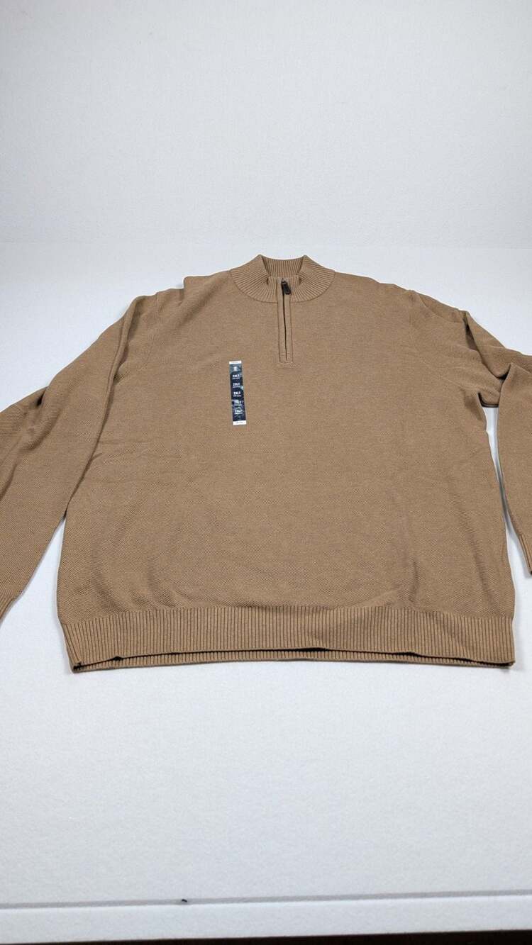 IZOD Big & Tall Men's 2XL Long Sleeve Quarter-Zip Sweater NEW